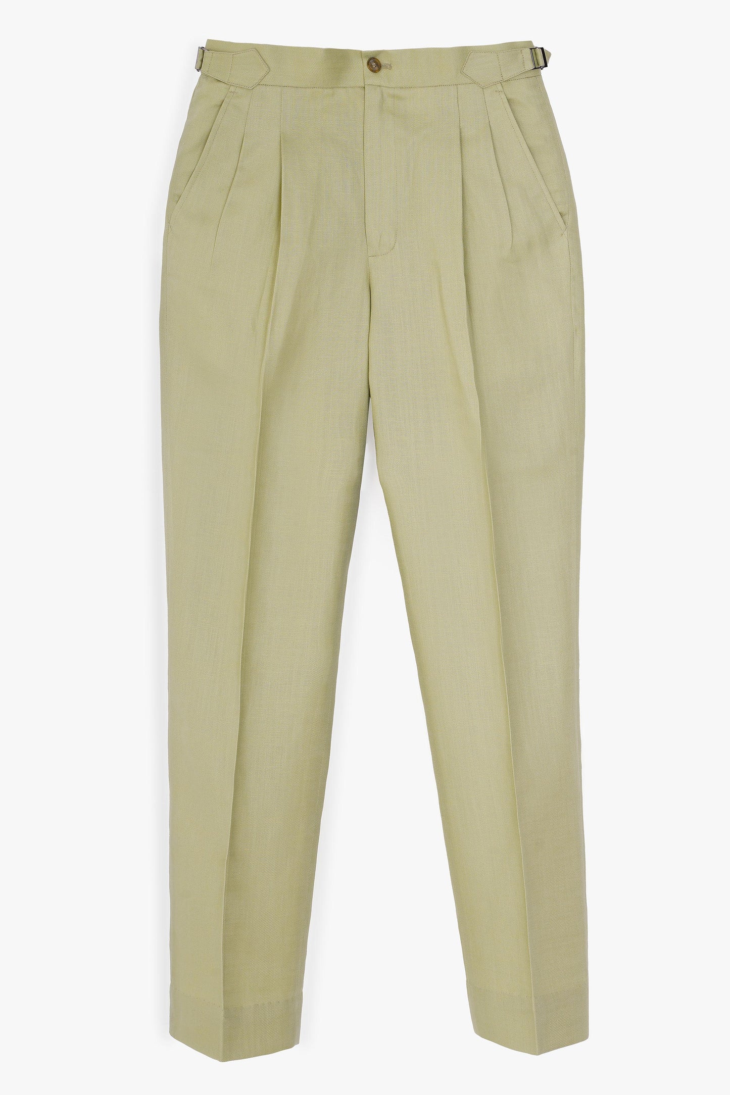 Pure Linen Pleated Pants - SND933126