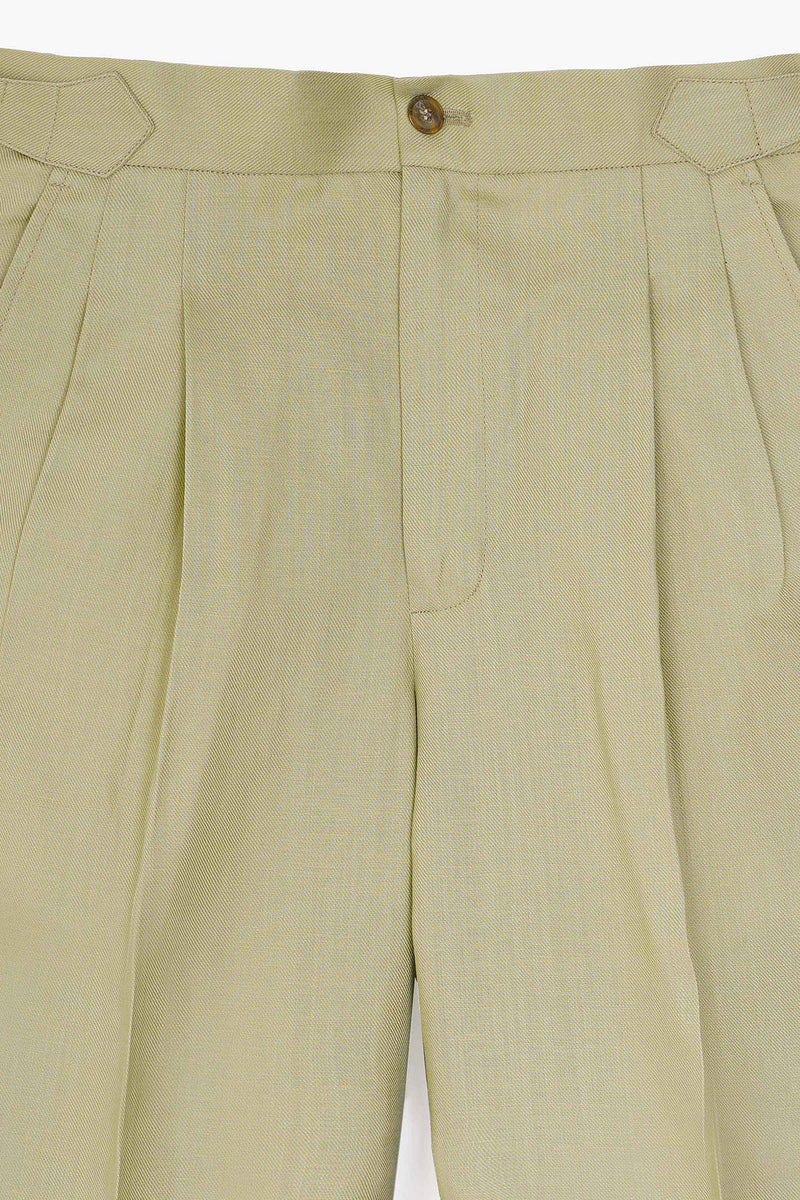 Pure Linen Pleated Pants - SND933126