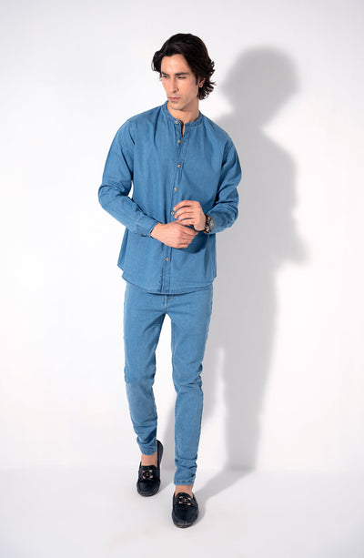 Mandarin Collar Shirt - Shop Now at Shahnameh