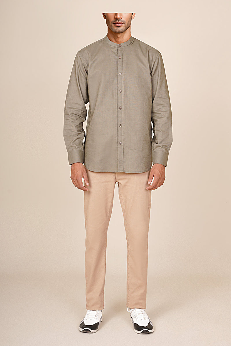 Mandarin Collar Shirt - Shop Now at Shahnameh