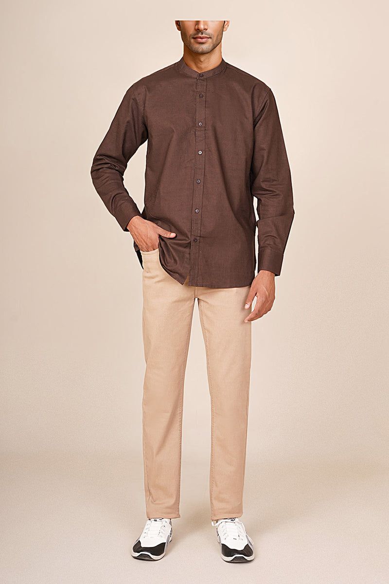Mandarin Collar Shirt - Shop Now at Shahnameh