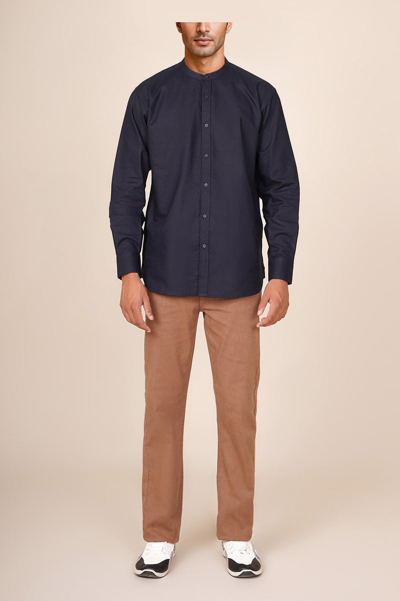 Mandarin Collar Shirt - Shop Now at Shahnameh