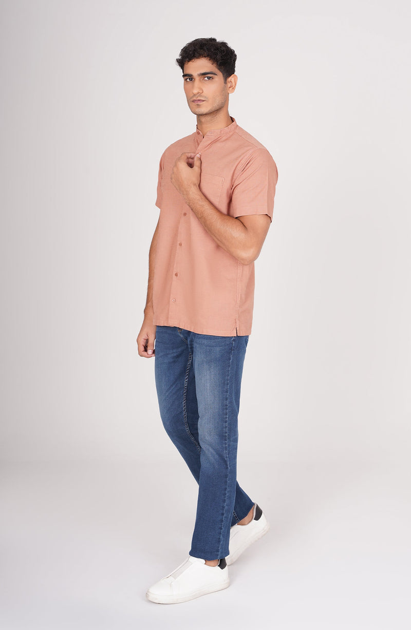 Men's Mandarin Collar Shirt - Shop Now at Shahnameh