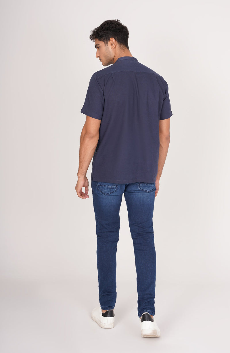 Men's Mandarin Collar Shirt - Shop Now at Shahnameh