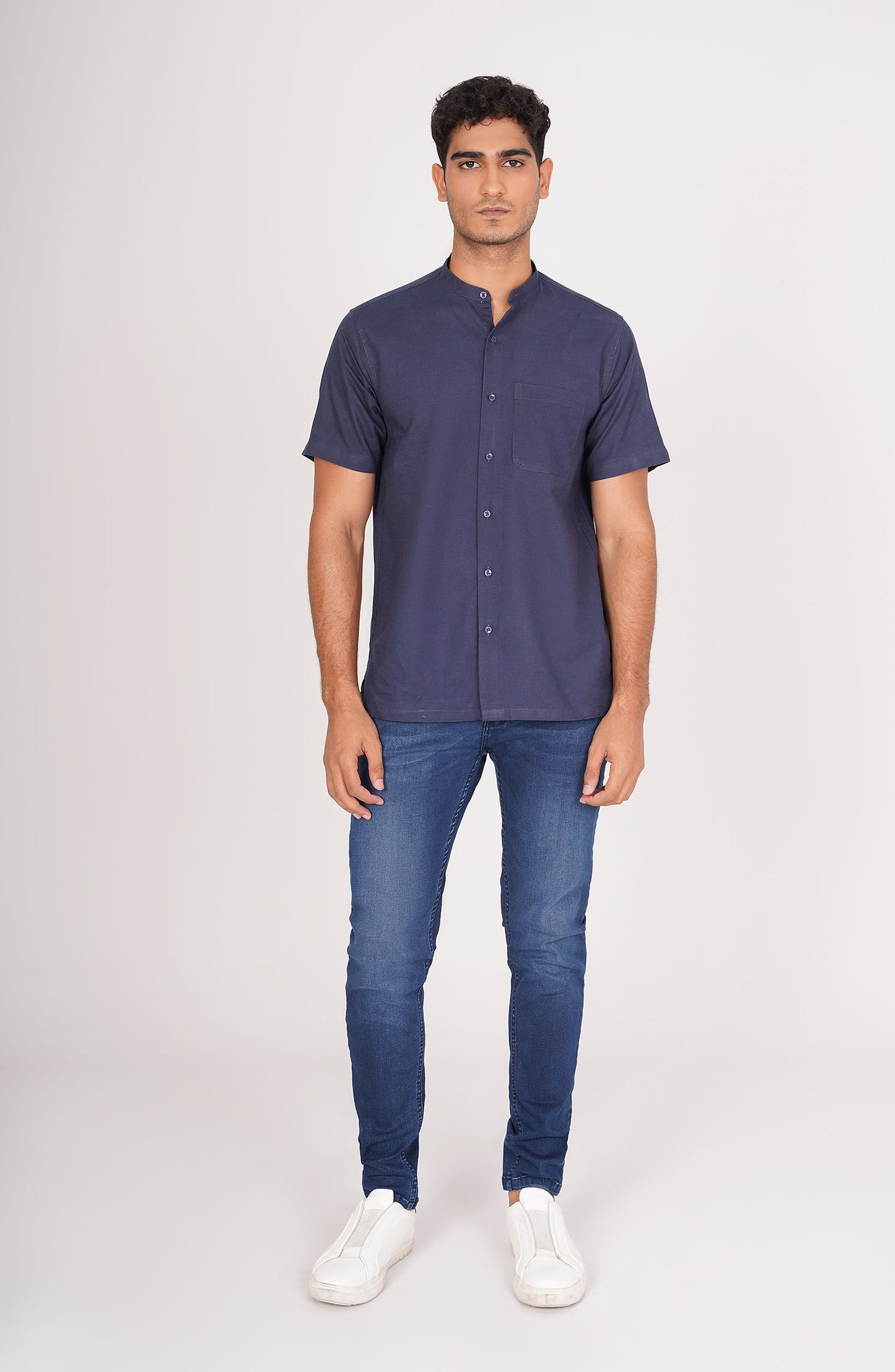 Men's Mandarin Collar Shirt