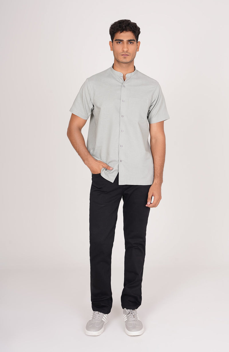 Men's Mandarin Collar Shirt - Shop Now at Shahnameh