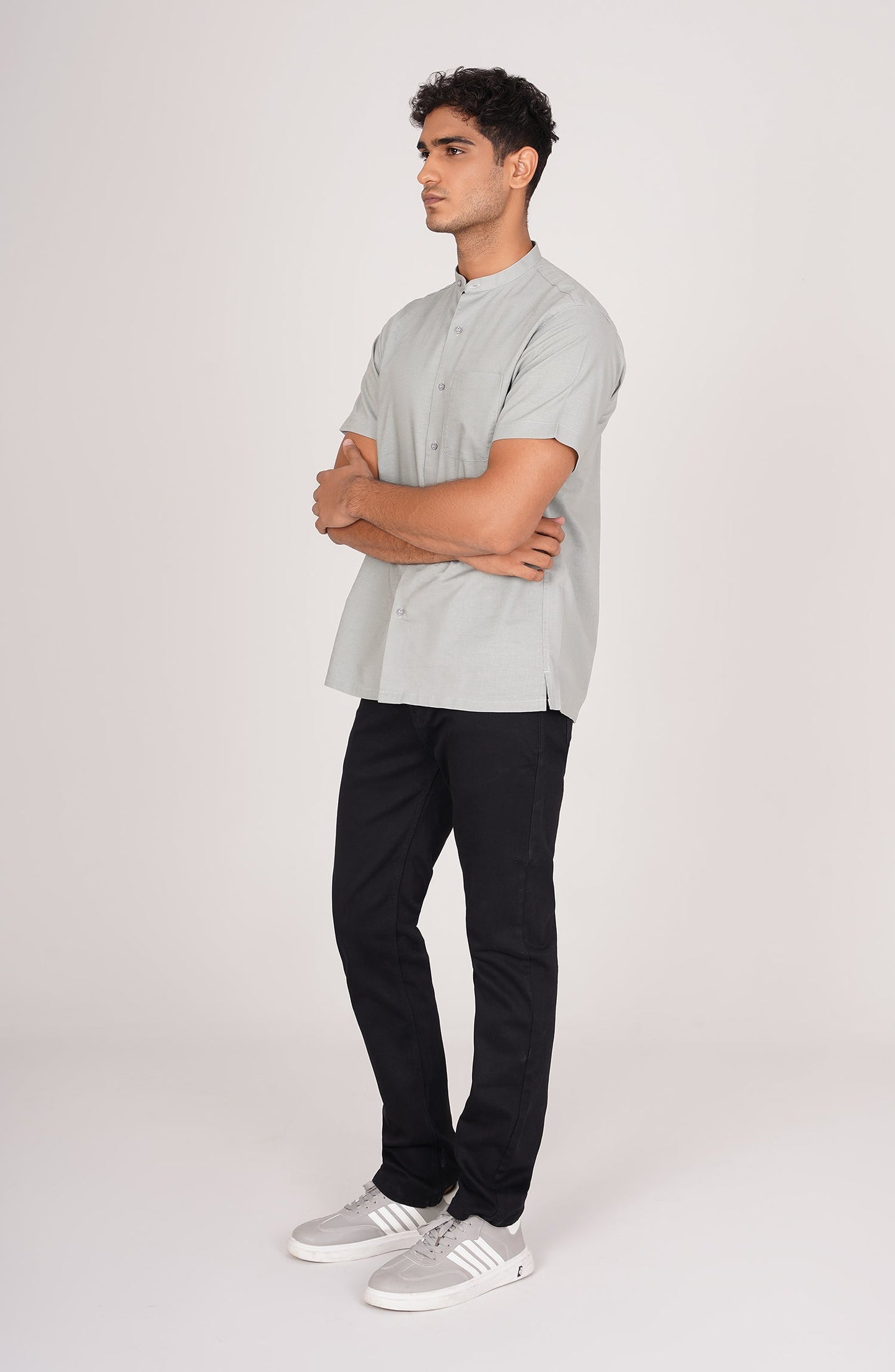 Men's Mandarin Collar Shirt
