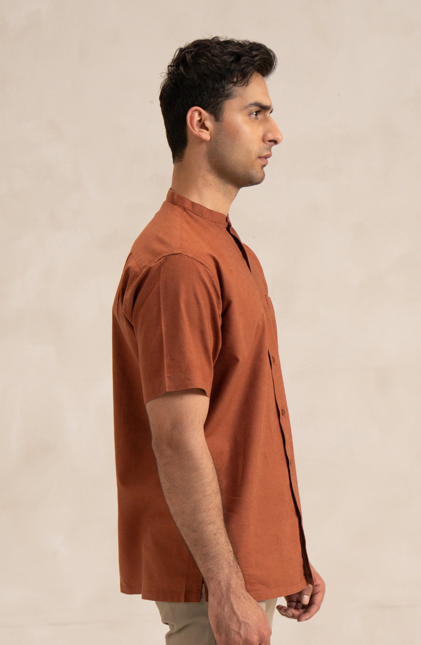 Men's Mandarin Collar Shirt