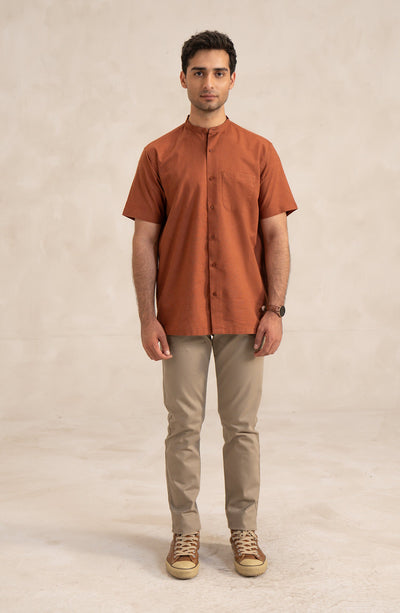 Men's Mandarin Collar Shirt