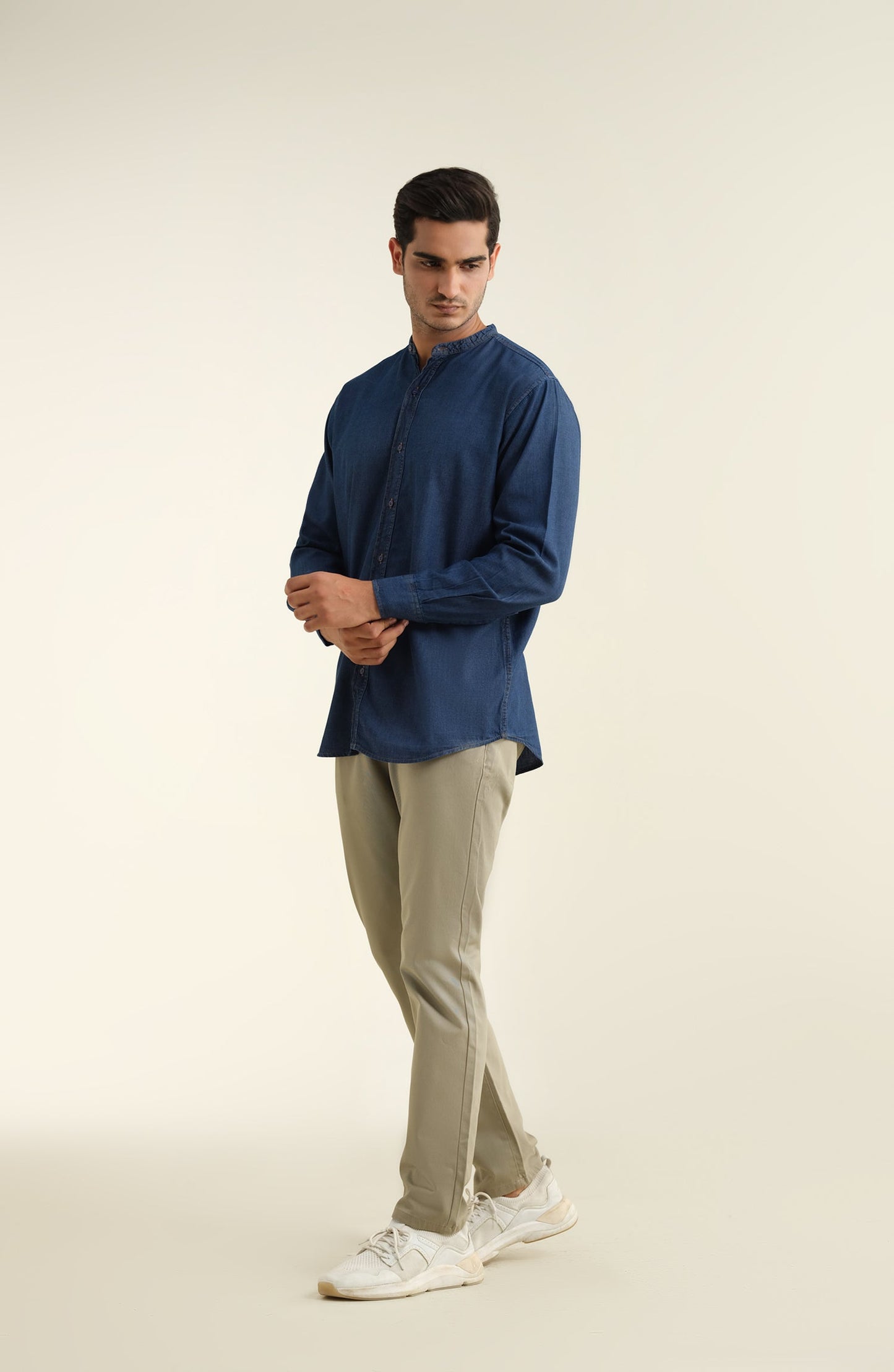 Men's Dark Blue Denim Tunic