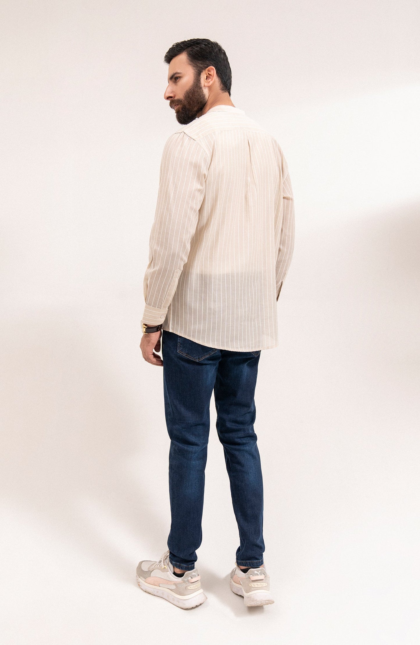 Men's Strip Shirt-Regular Fit