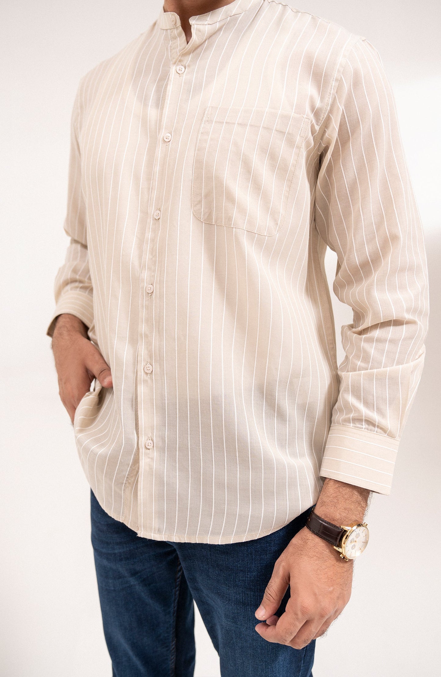 Men's Strip Shirt-Regular Fit