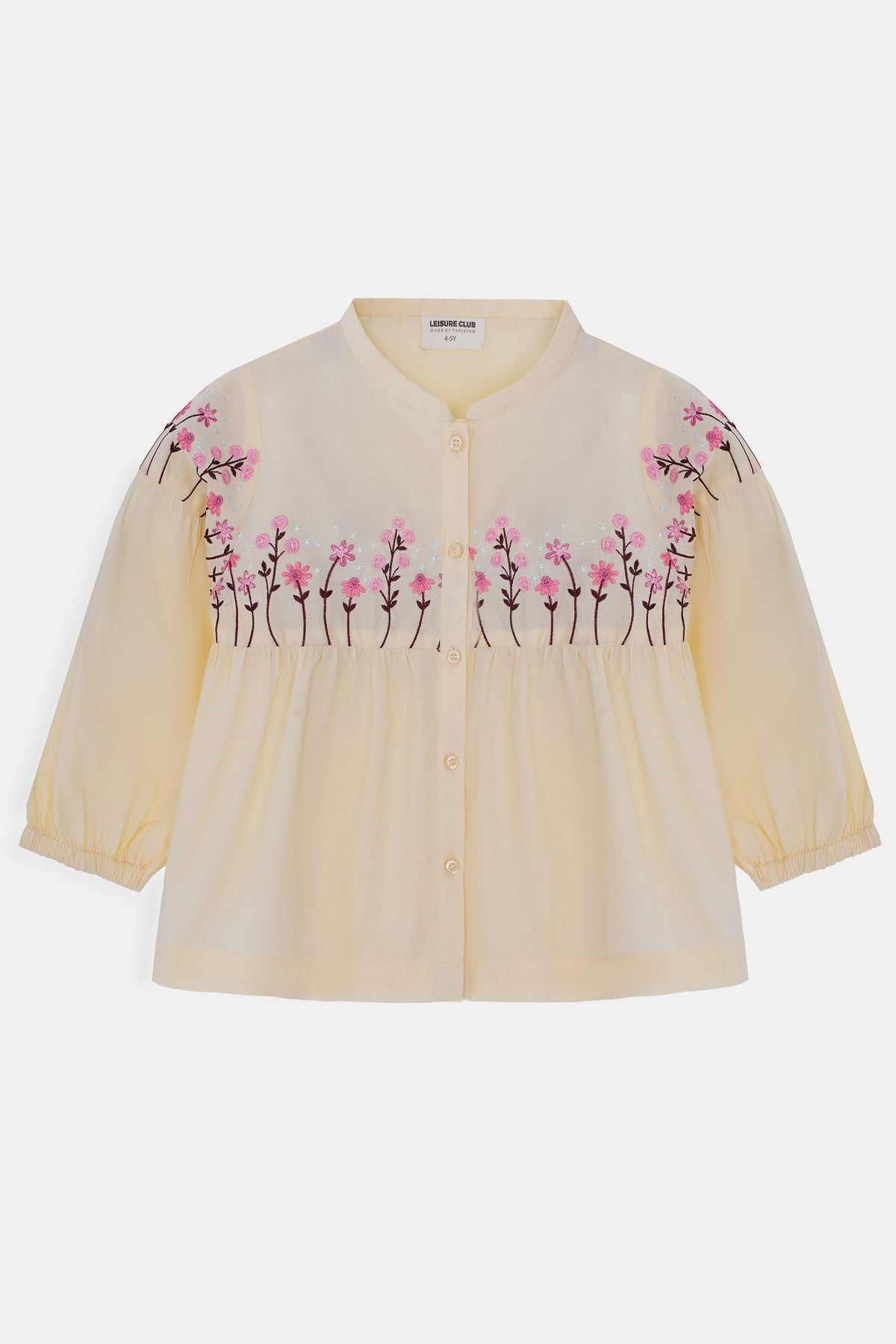 Dyed & Embroidered Blouse - TGBL-301426