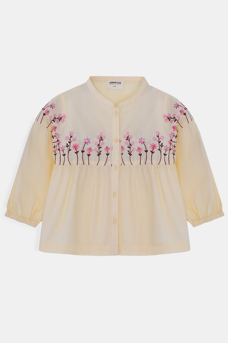 Dyed & Embroidered Blouse - TGBL-301426