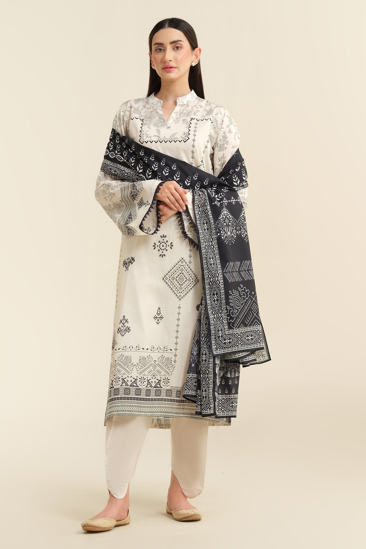 3 Piece - Printed Suit - X6236 - Shop Now at Kayseria