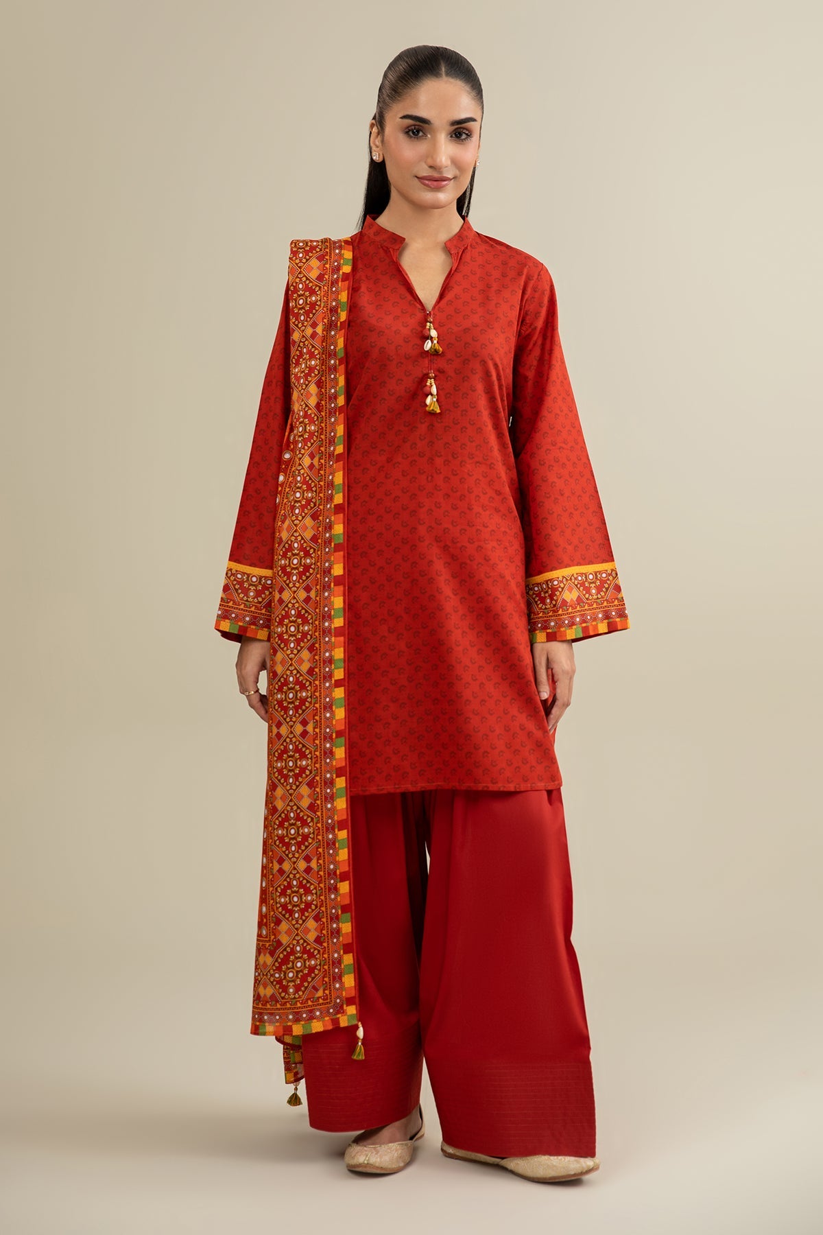 3 Piece - Printed Suit - X6240 - Shop Now at Kayseria