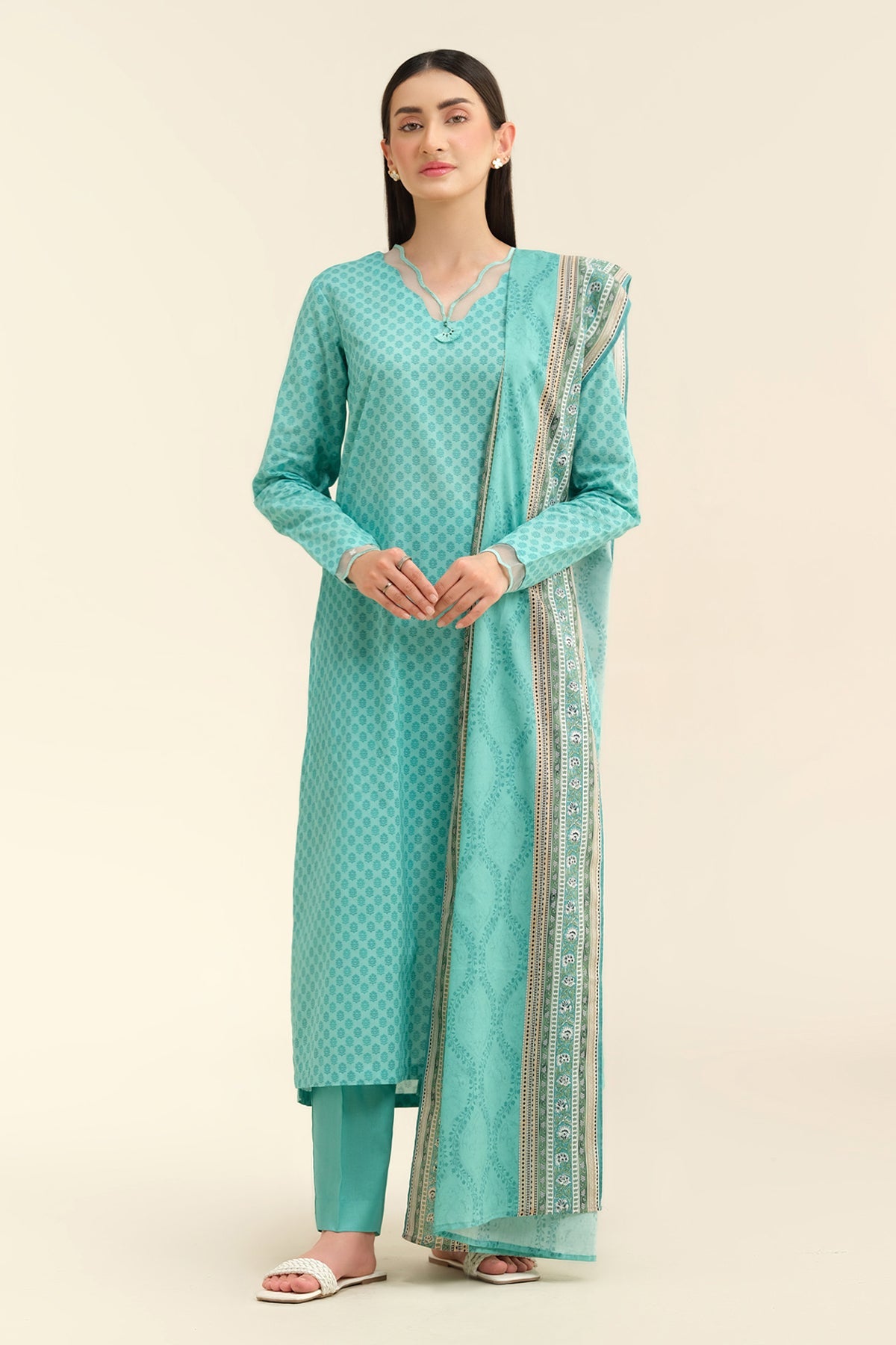 3 Piece - Printed Suit - X6245 - Shop Now at Kayseria