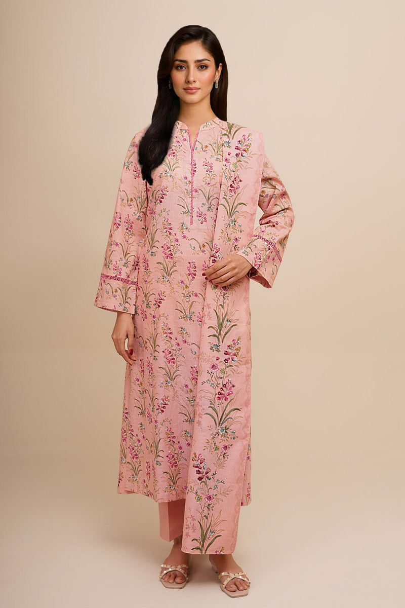 3 Piece - Printed Khaddar Suit - X7101 - Shop Now at Kayseria