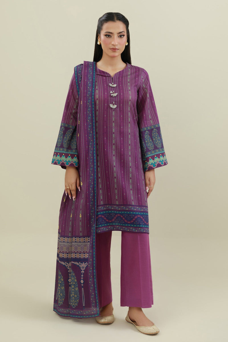 3 Piece - Printed Suit - X7104 - Shop Now at Kayseria
