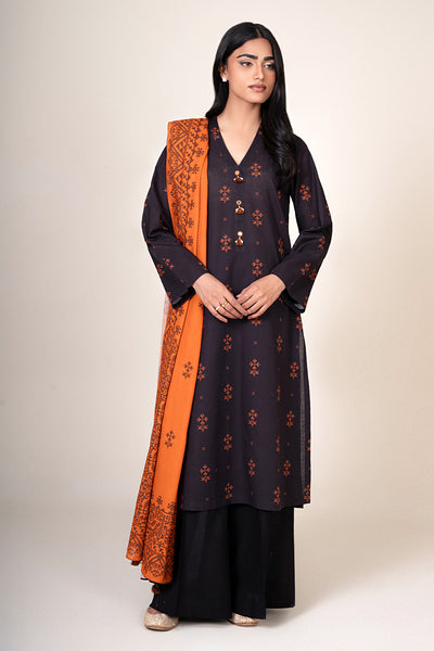 3 Piece - Printed Khaddar Suit - X7112 - Shop Now at Kayseria