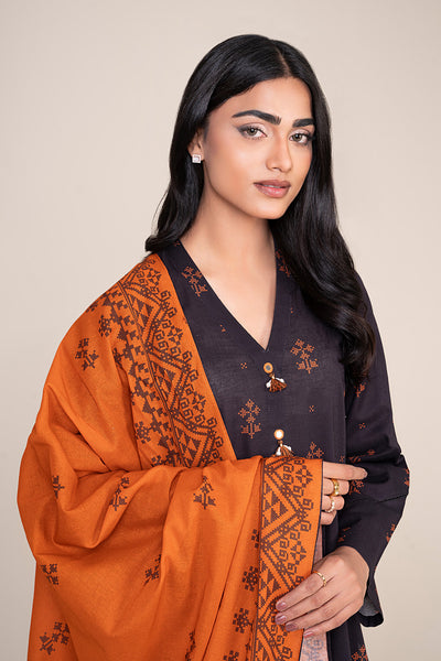 3 Piece - Printed Khaddar Suit - X7112 - Shop Now at Kayseria