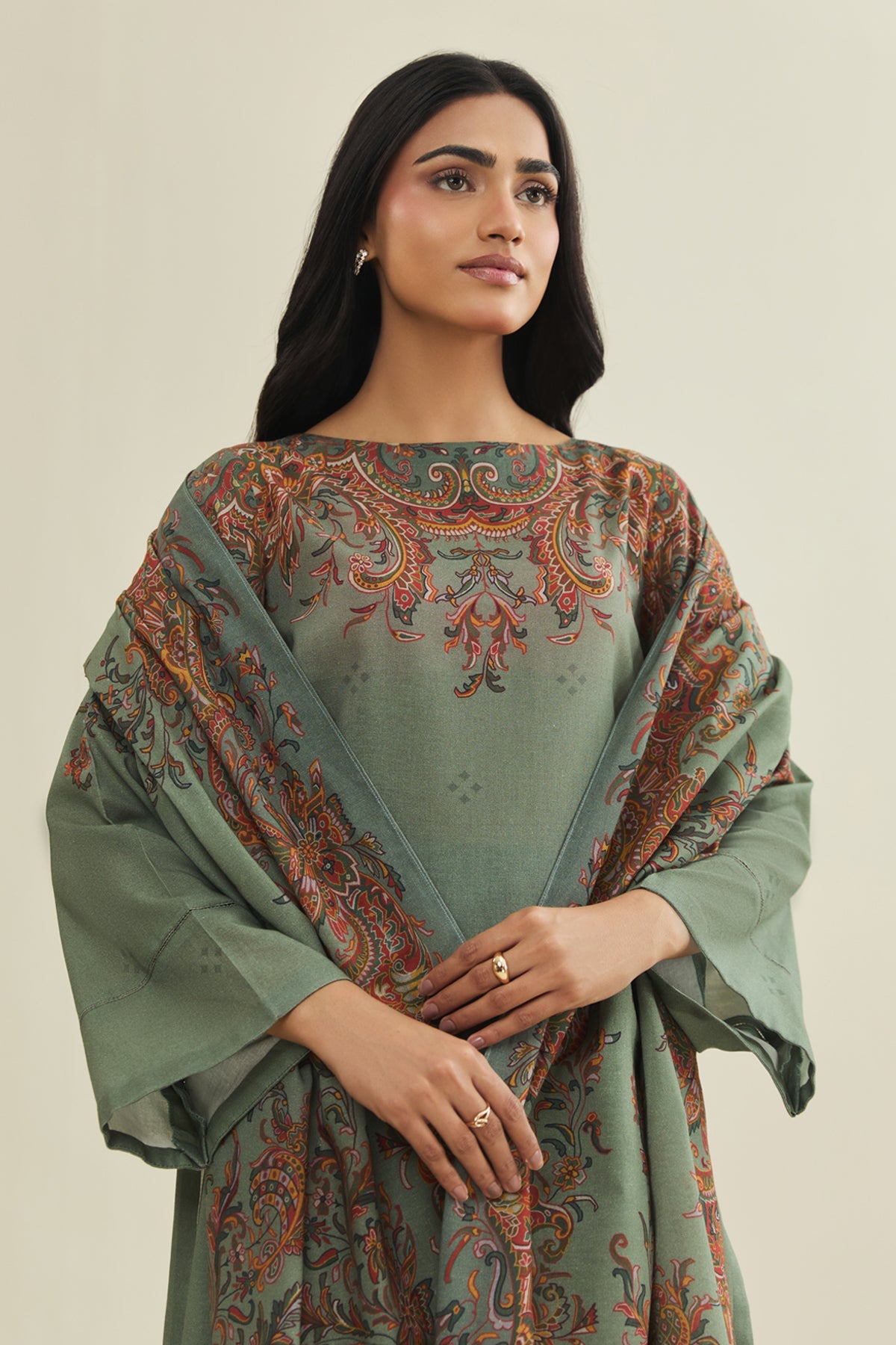 3 Piece - Printed Suit - X7113 - Shop Now at Kayseria