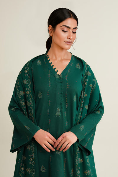 3 Piece - Printed Khaddar Suit - X7114 - Shop Now at Kayseria