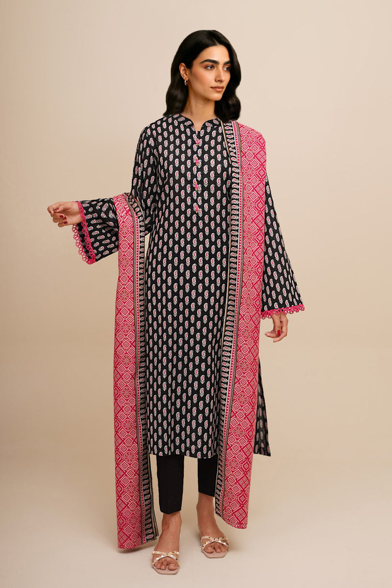 3 Piece - Printed Khaddar Suit - X7117 - Shop Now at Kayseria