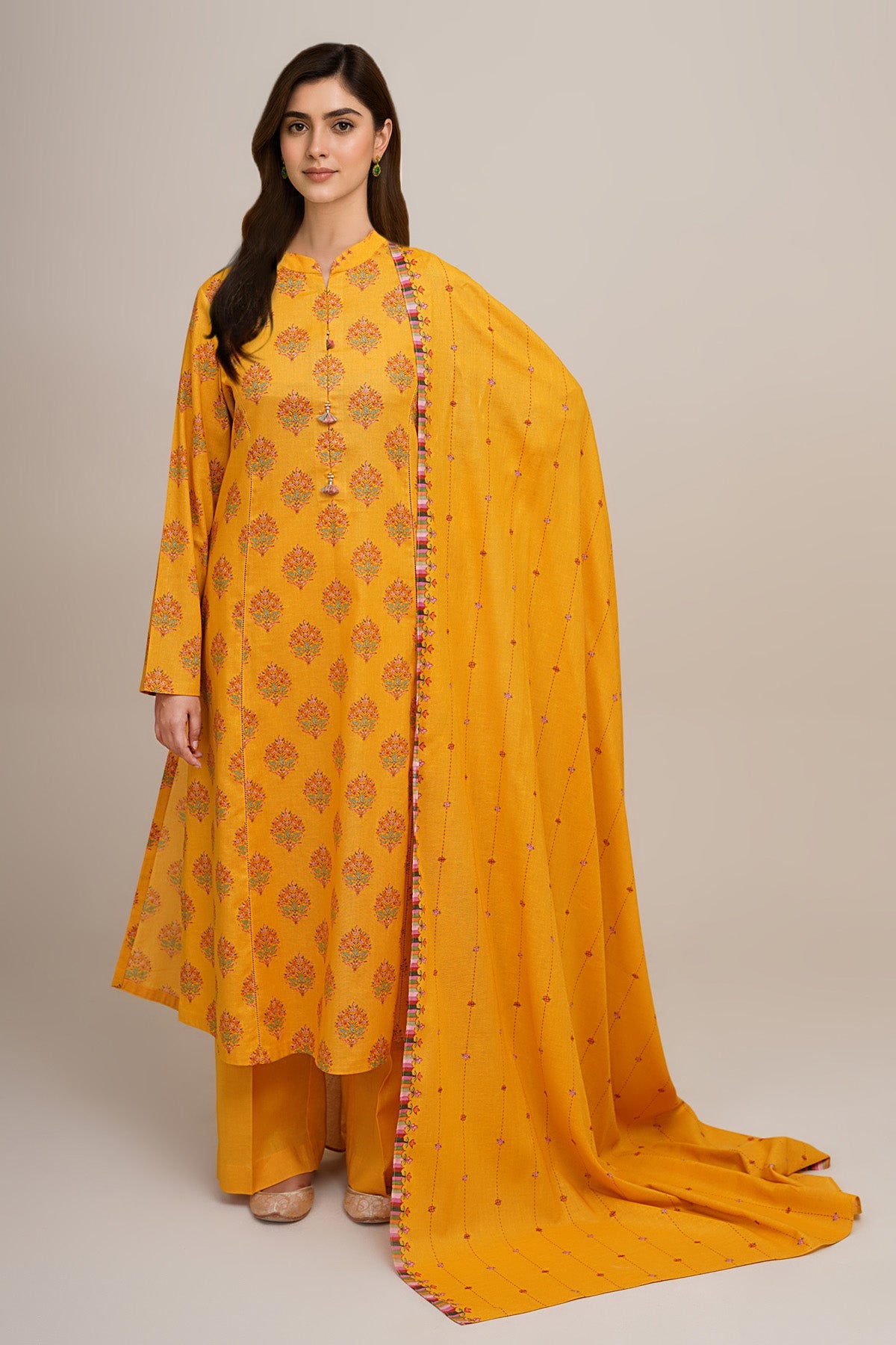3 Piece - Printed Khaddar Suit - X7120 - Shop Now at Kayseria