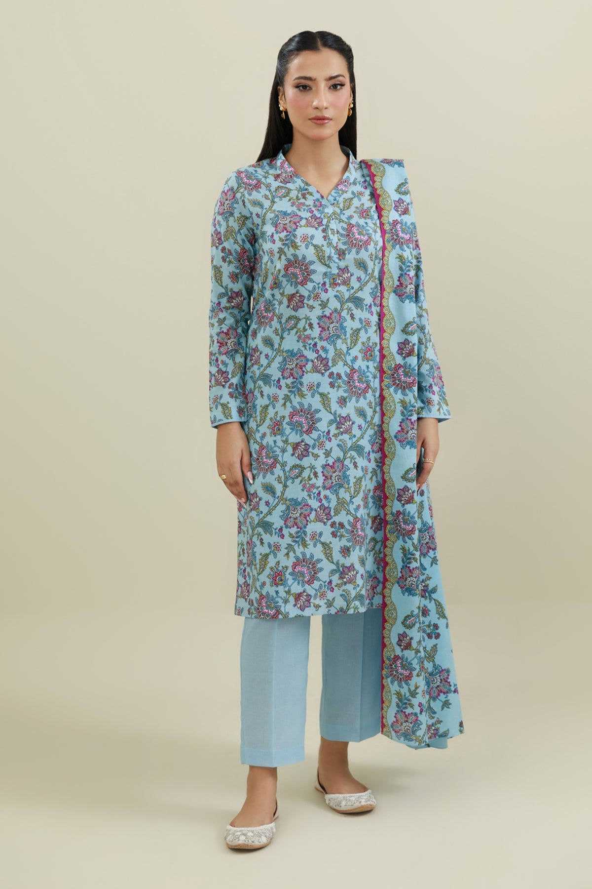 3 Piece - Printed Suit - X7121 - Shop Now at Kayseria