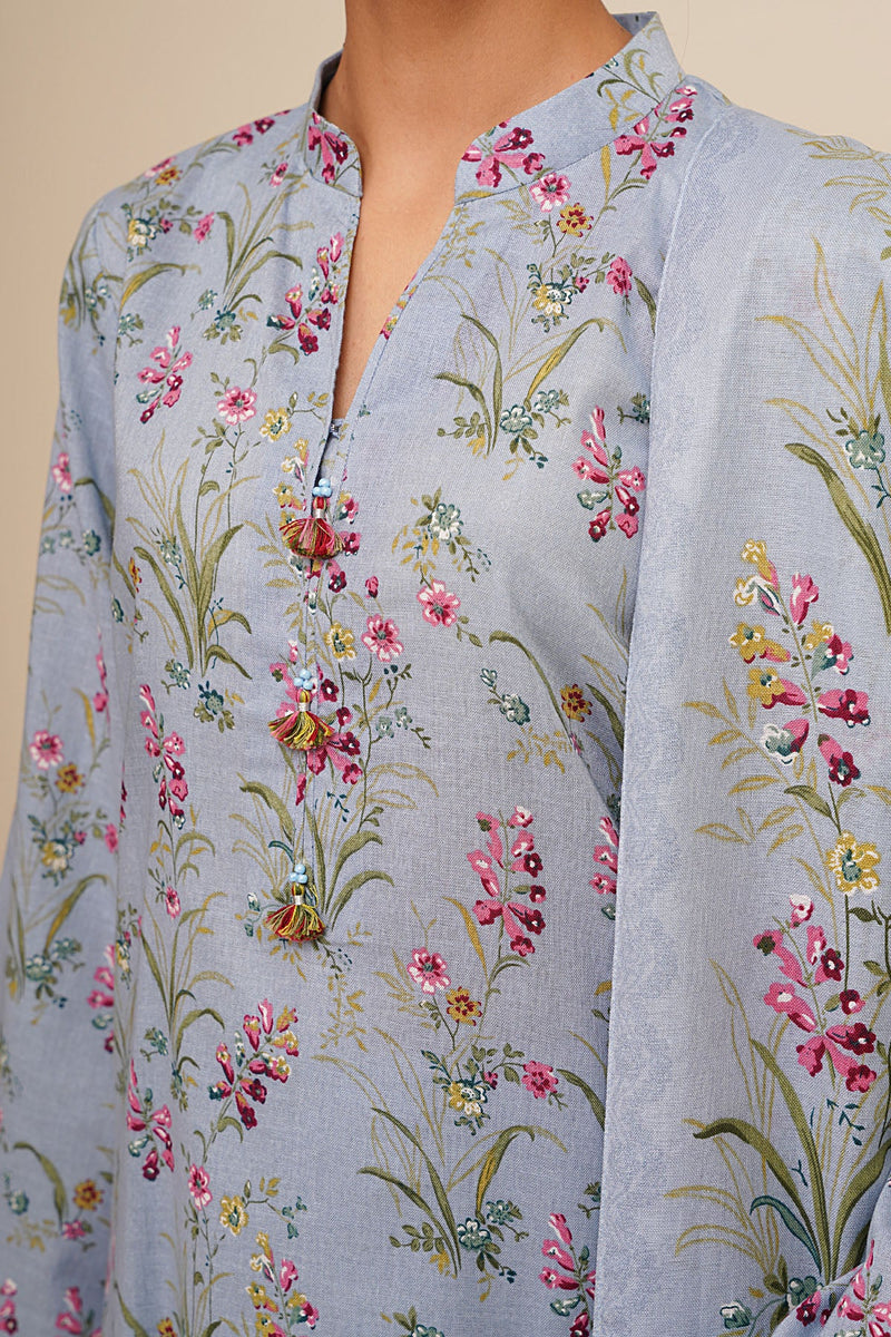 3 Piece - Printed Khaddar Suit - X7122 - Shop Now at Kayseria