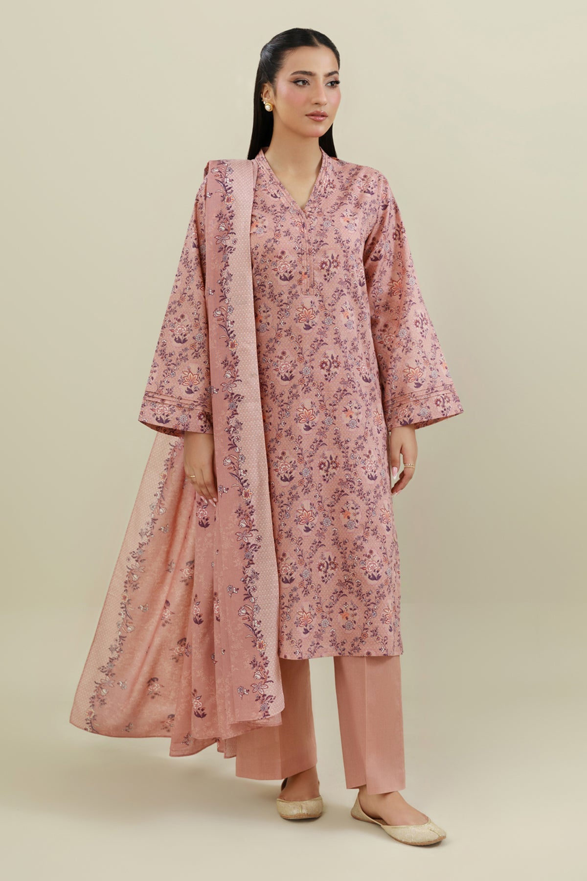 3 Piece - Printed Suit - X7124 - Shop Now at Kayseria