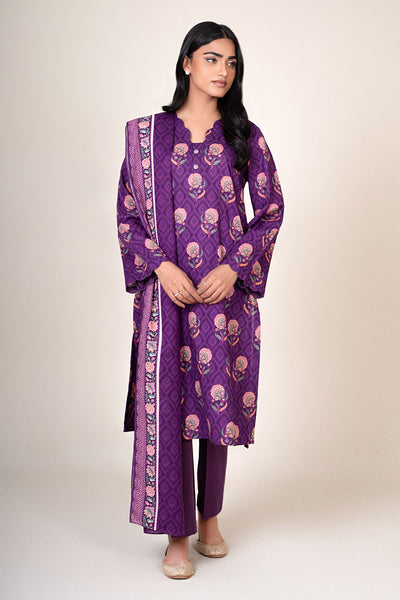 3 Piece - Printed Khaddar Suit - X7125 - Shop Now at Kayseria