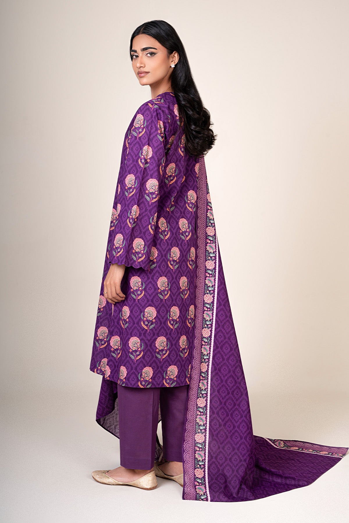 3 Piece - Printed Khaddar Suit - X7125 - Shop Now at Kayseria