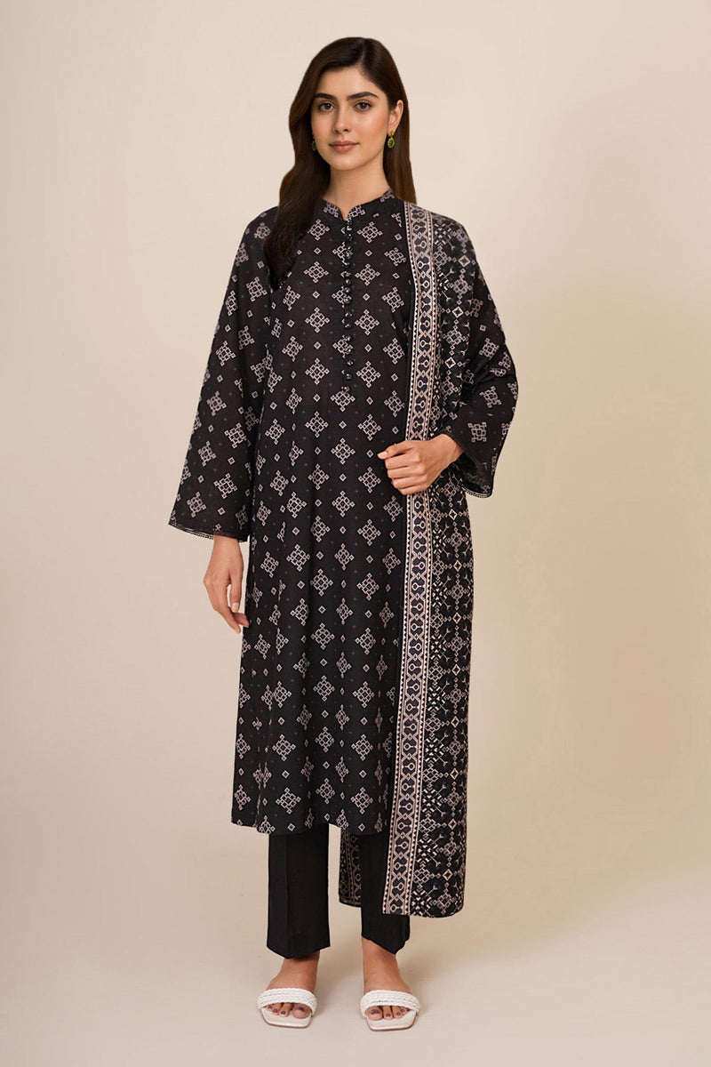 3 Piece - Printed Khaddar Suit - X7127 - Shop Now at Kayseria