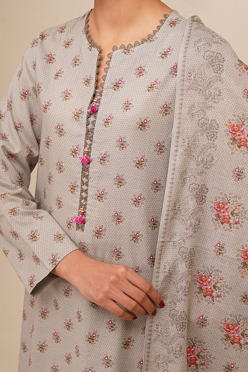 3 Piece - Printed Khaddar Suit - X7128 - Shop Now at Kayseria