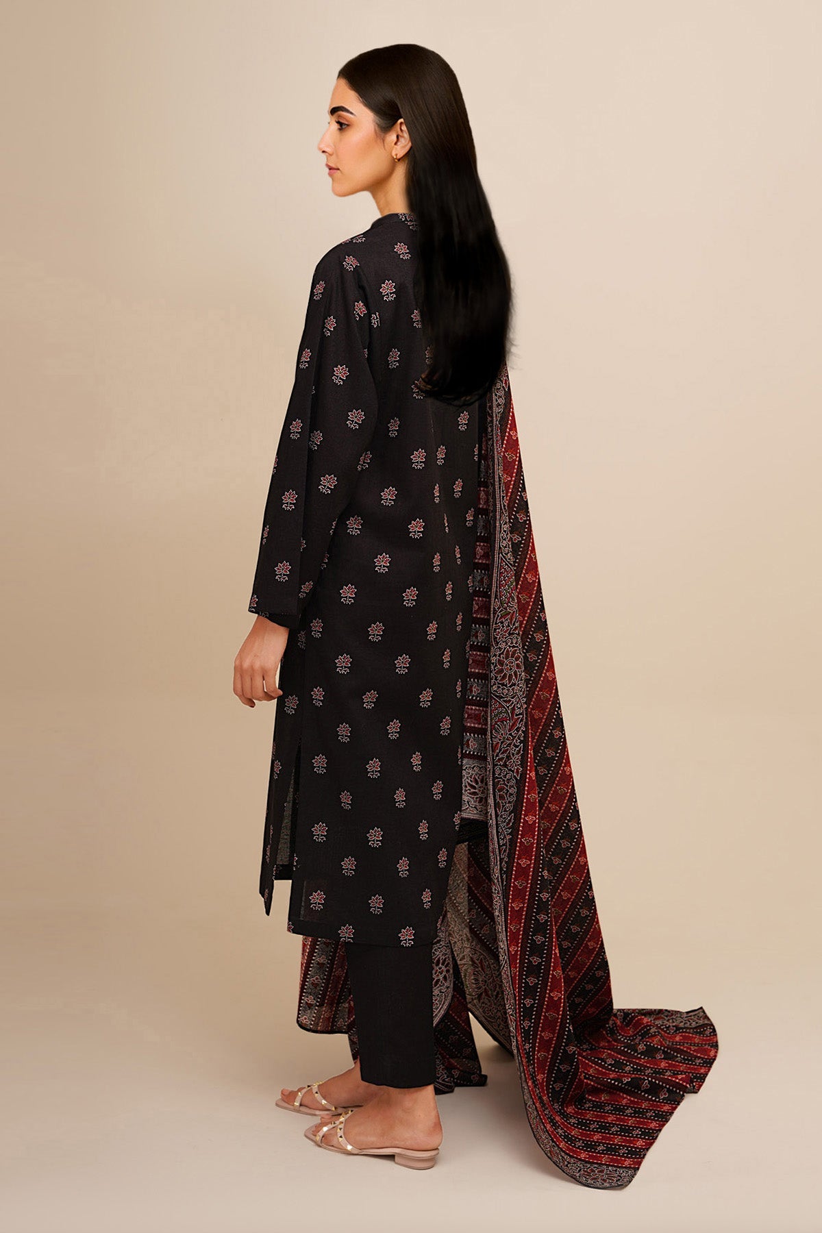 3 Piece - Printed Khaddar Suit - X7129 - Shop Now at Kayseria