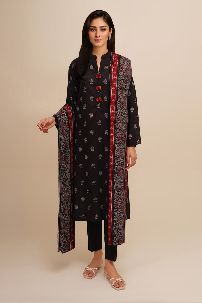 3 Piece - Printed Khaddar Suit - X7129 - Shop Now at Kayseria