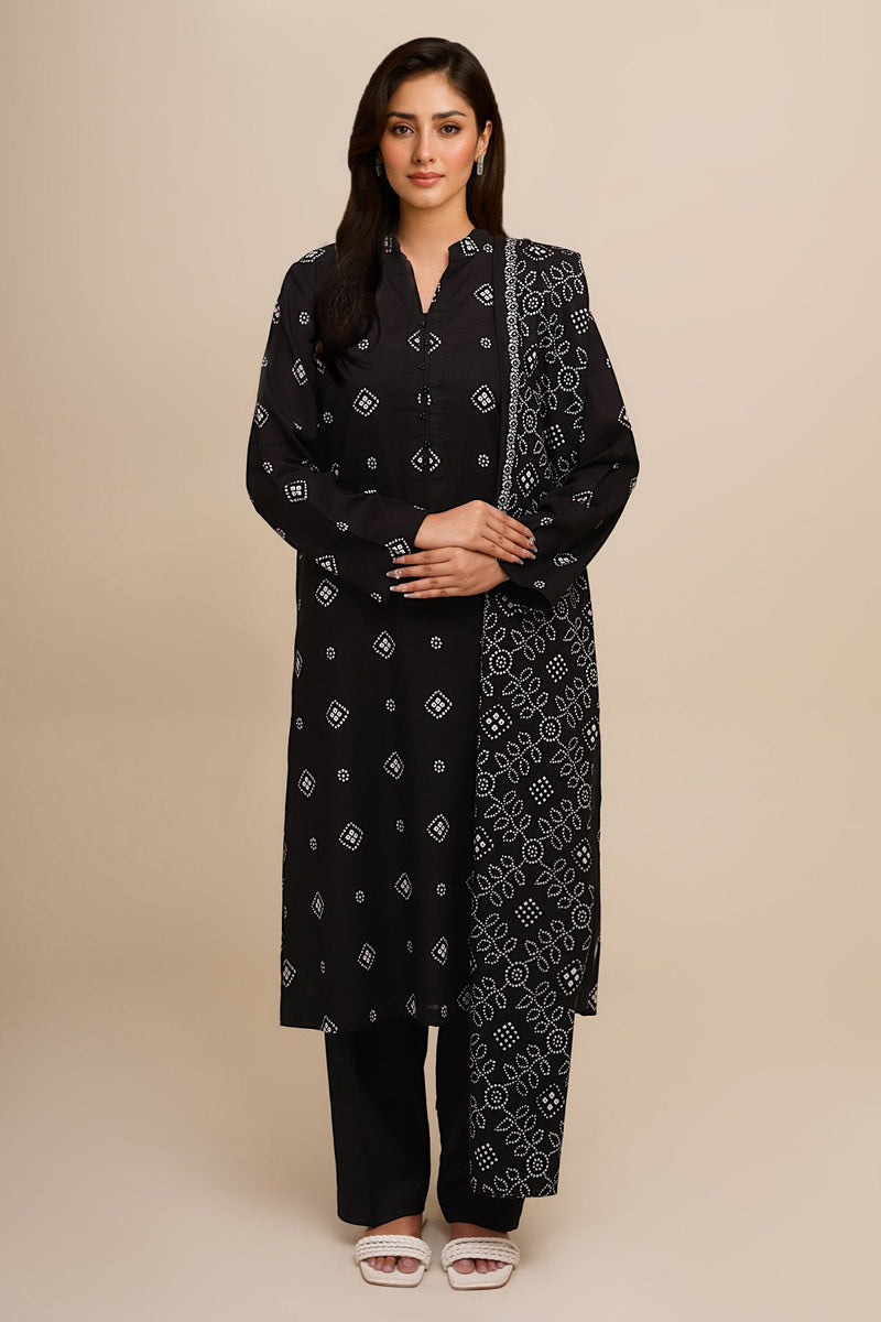 3 Piece - Printed Khaddar Suit - X7133 - Shop Now at Kayseria