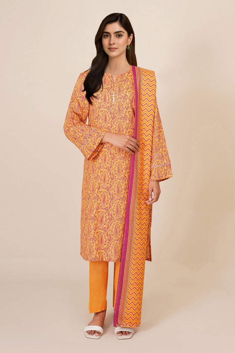 3 Piece - Printed Khaddar Suit - X7136 - Shop Now at Kayseria