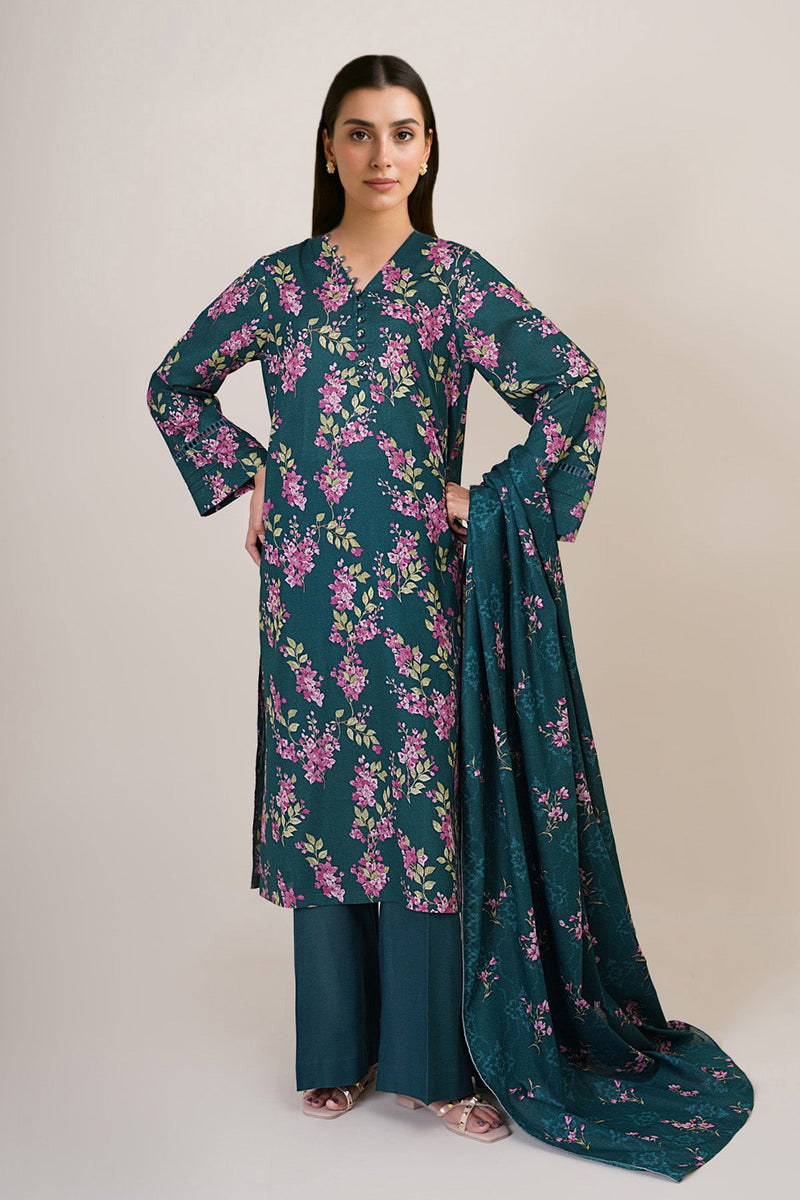 3 Piece - Printed Khaddar Suit - X7137 - Shop Now at Kayseria
