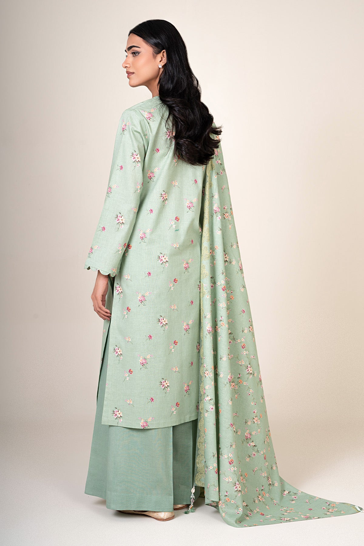 3 Piece - Printed Khaddar Suit - X7141 - Shop Now at Kayseria