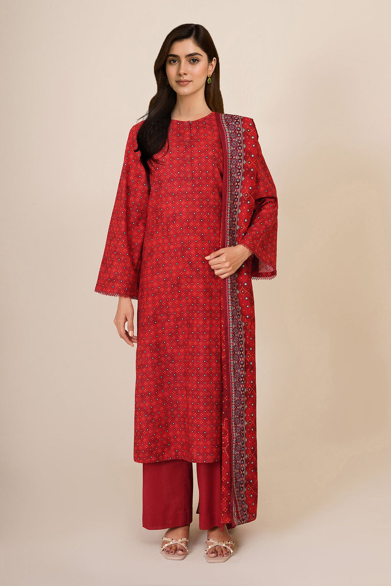 3 Piece - Printed Khaddar Suit - X7144 - Shop Now at Kayseria