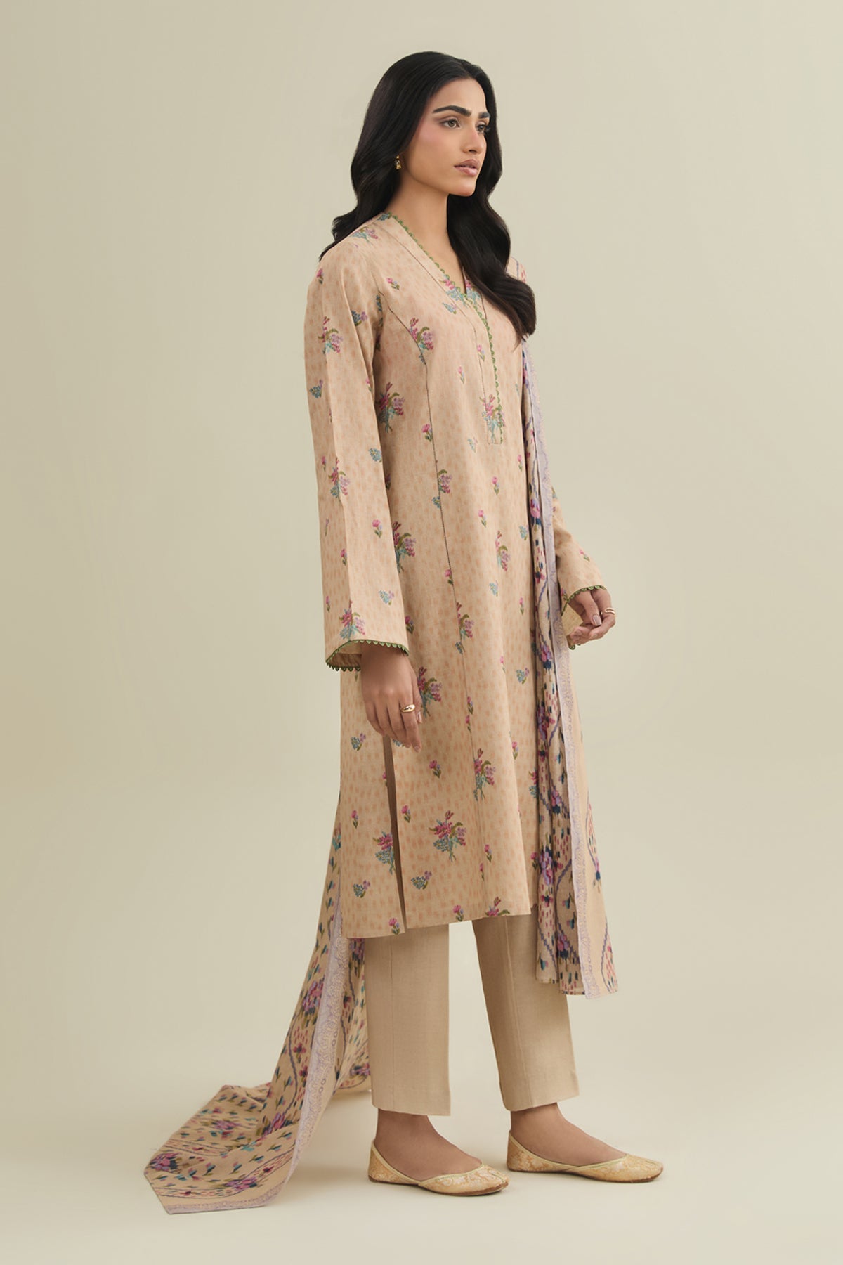 3 Piece - Printed Suit - X7145 - Shop Now at Kayseria