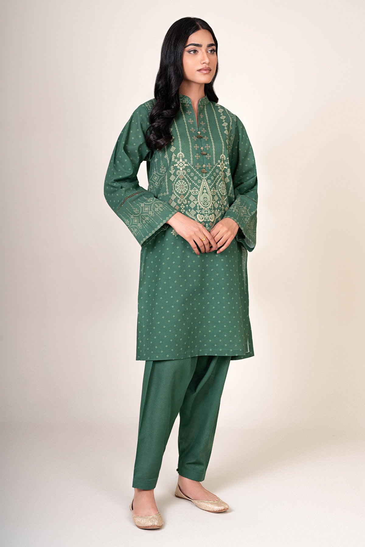 2 Piece - Printed Khaddar Suit - X7146 - Shop Now at Kayseria