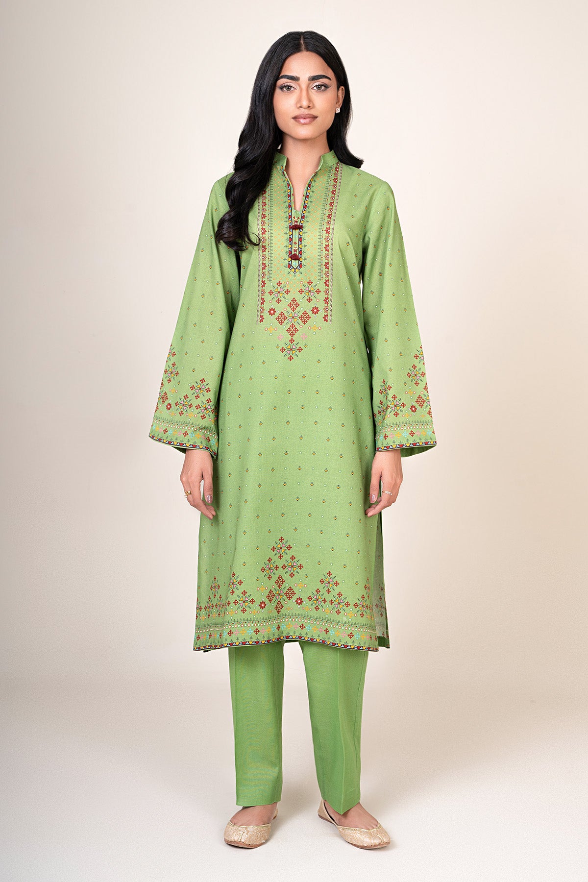 2 Piece - Printed Khaddar Suit - X7151 - Shop Now at Kayseria