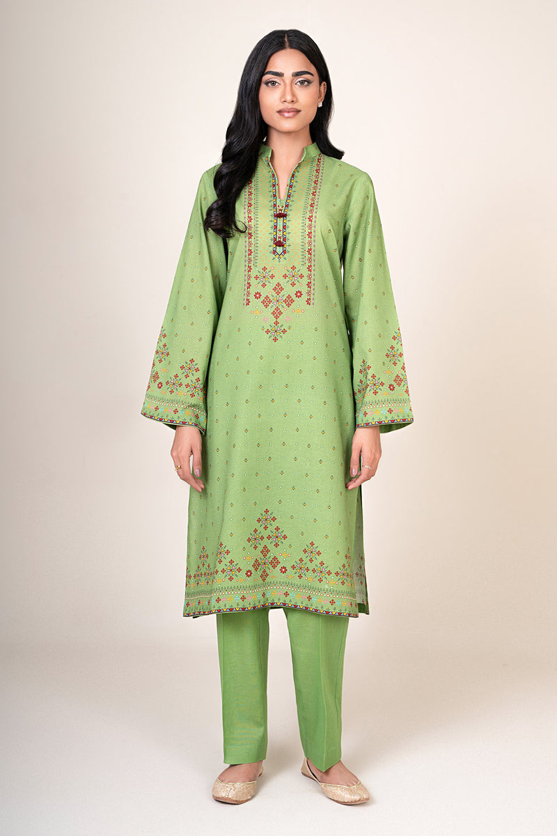 2 Piece - Printed Khaddar Suit - X7151 - Shop Now at Kayseria