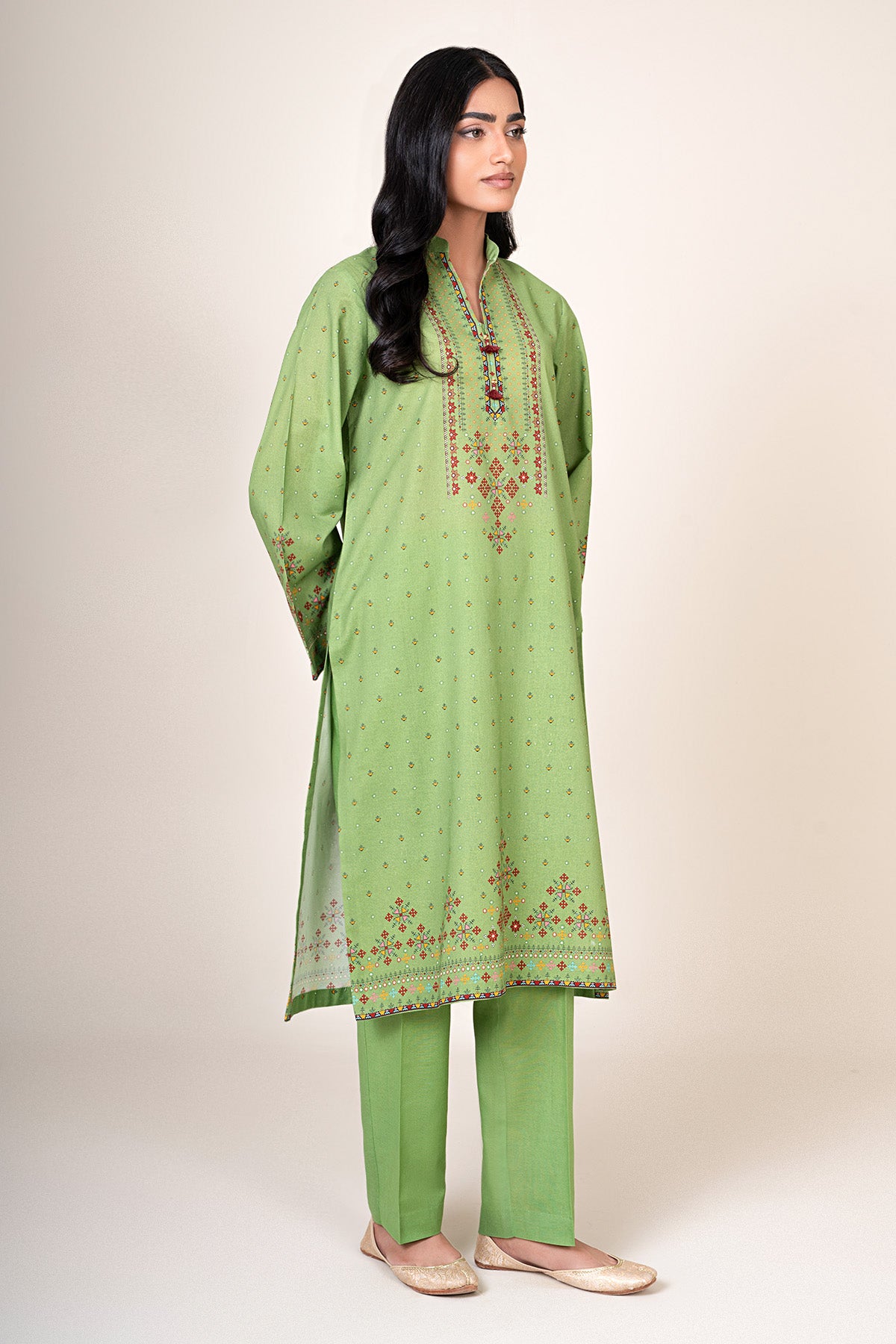 2 Piece - Printed Khaddar Suit - X7151 - Shop Now at Kayseria