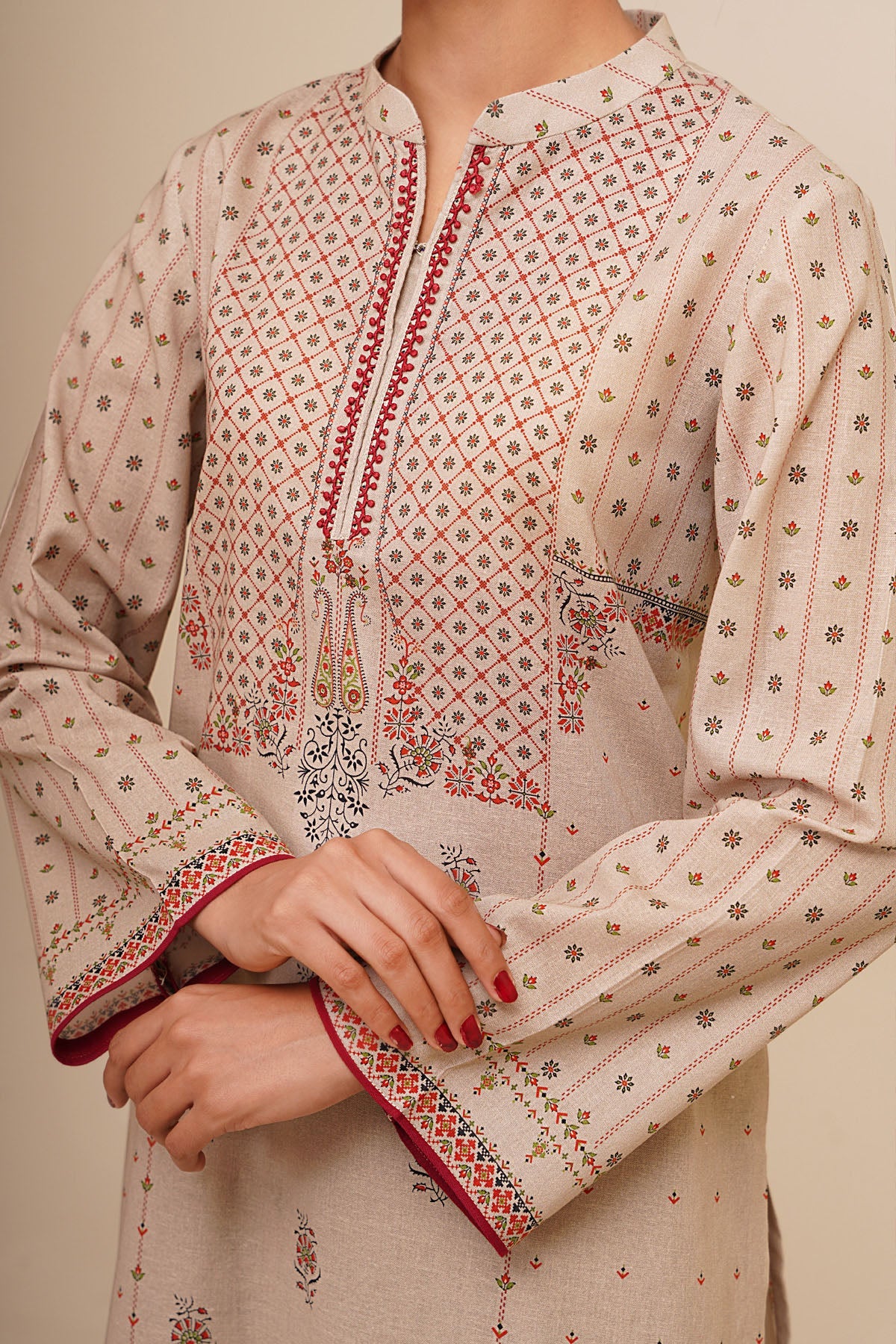 2 Piece - Printed Suit - X7155 - Shop Now at Kayseria