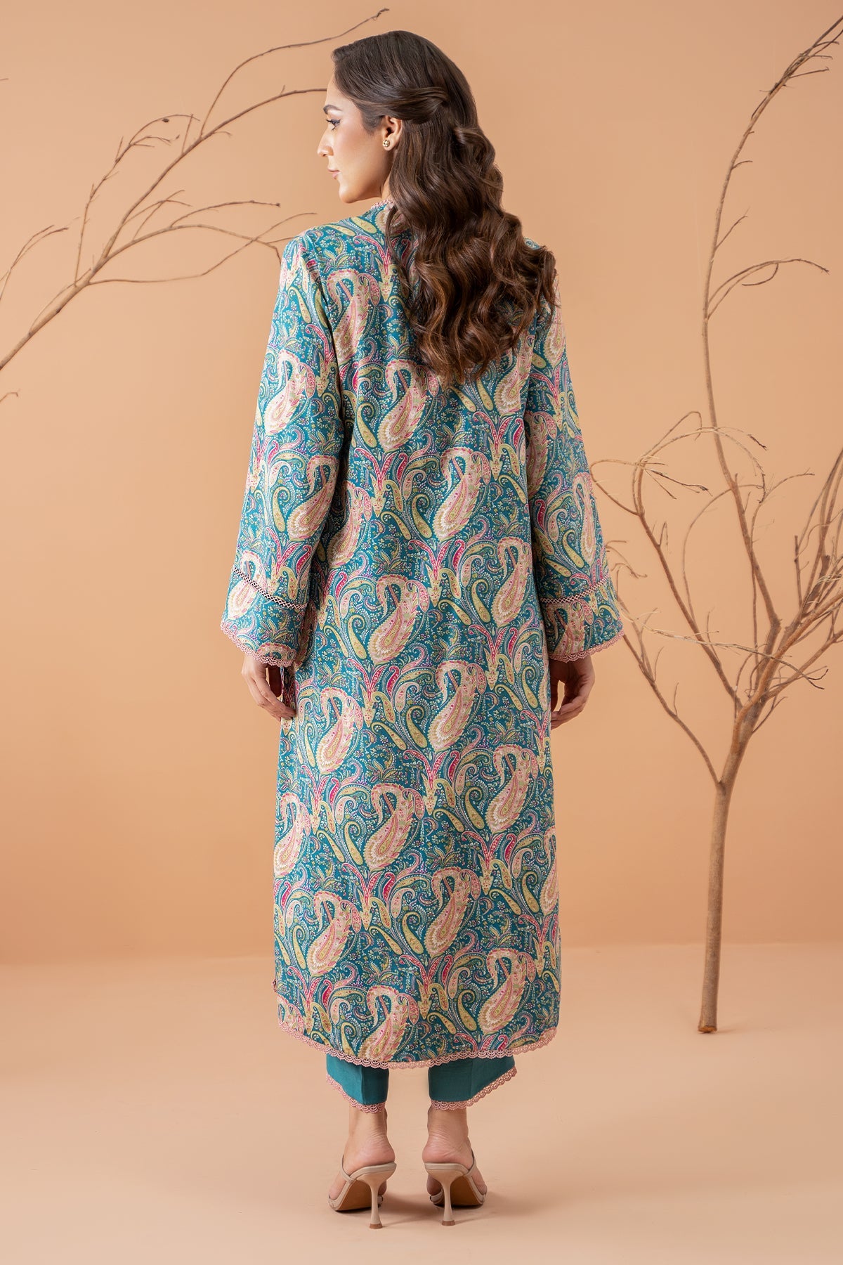 2 Piece - Printed Percale Suit - C6088-1 - Shop Now at Kayseria